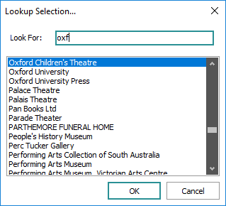 Lookup List filtering